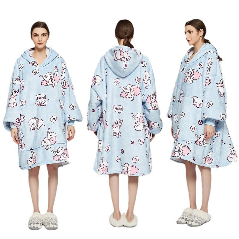 Kapüşonlu Battaniye Hoodie Yetişkin