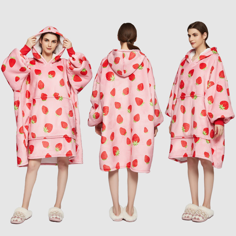 Kapüşonlu Battaniye Hoodie Yetişkin