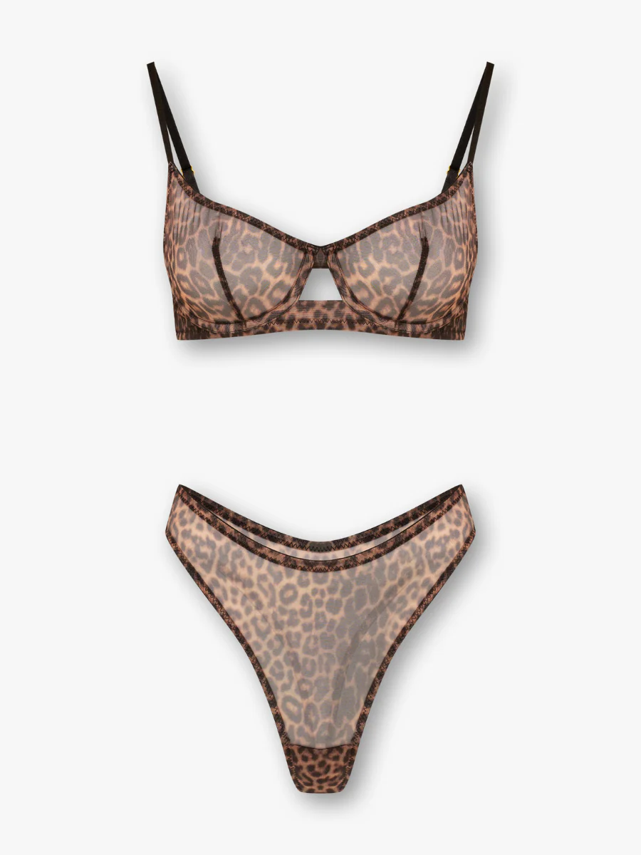 Alena Leopard Luxe Lingerie Set