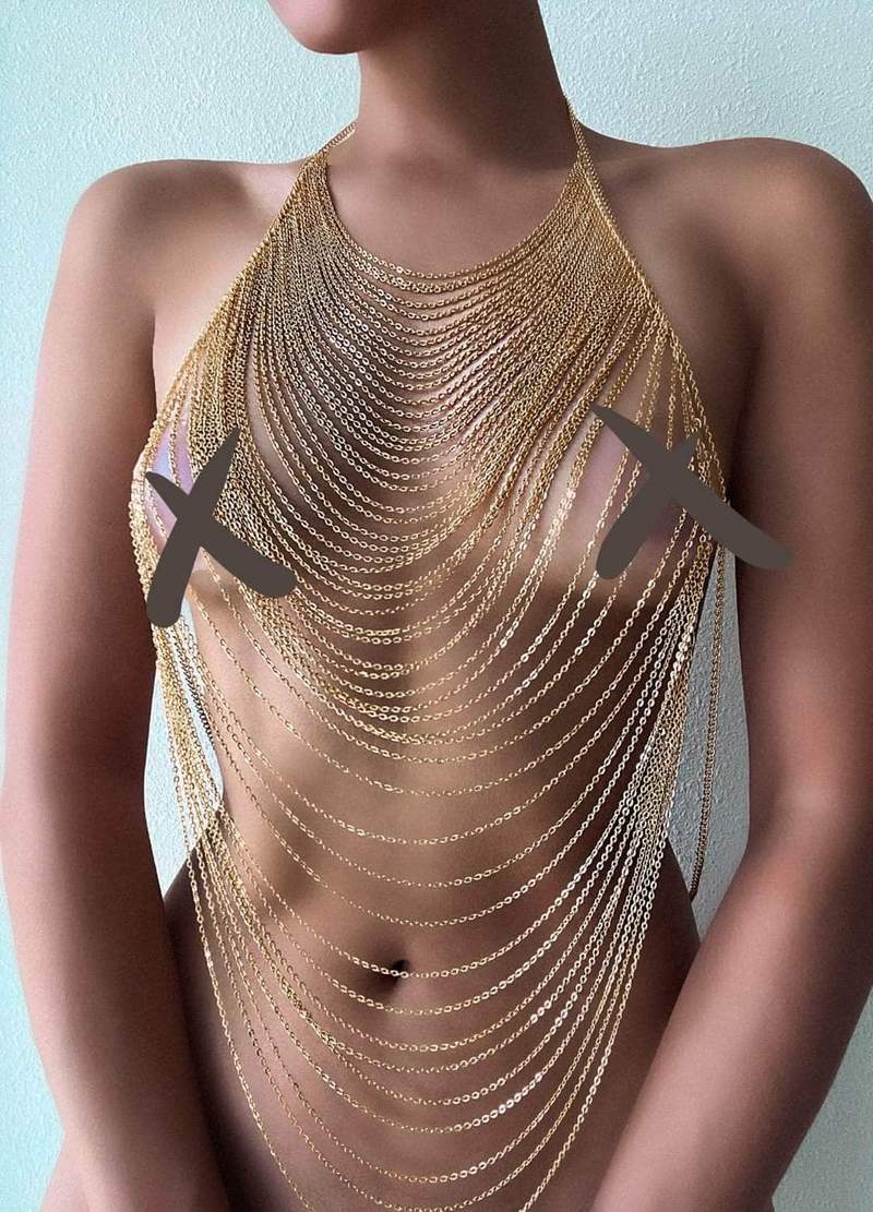 Zeyria- Gold body chain - AGATHA
