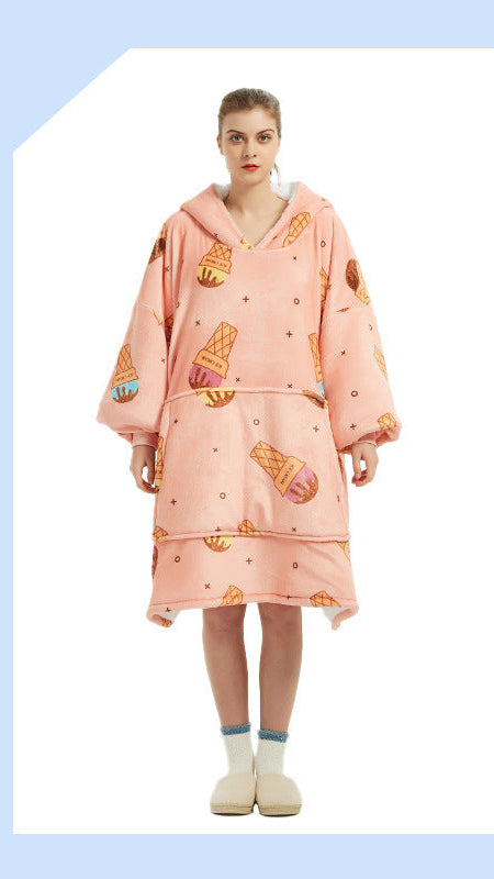 Kapüşonlu Battaniye Hoodie Yetişkin