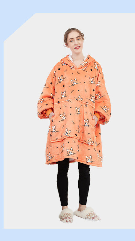 Kapüşonlu Battaniye Hoodie Yetişkin