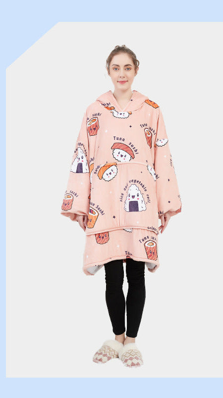 Kapüşonlu Battaniye Hoodie Yetişkin