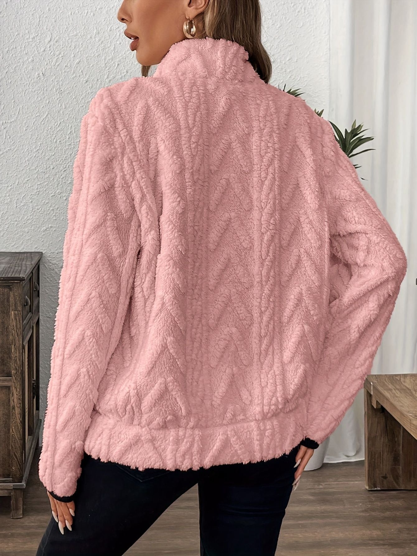 Yarım Fermuarlı Kadın Sweatshirt