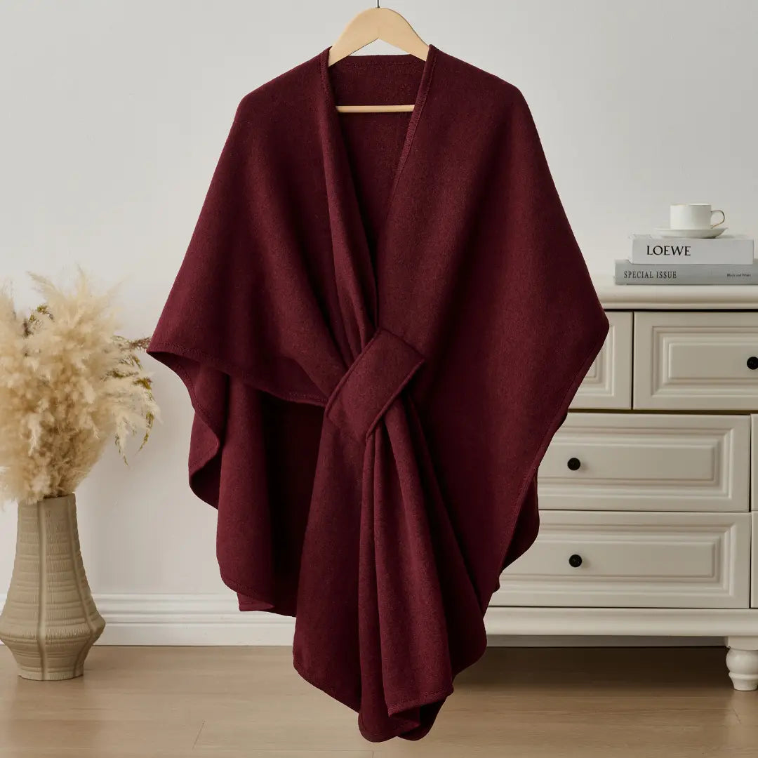 Zeyria Refined Fleece Drape Shawl