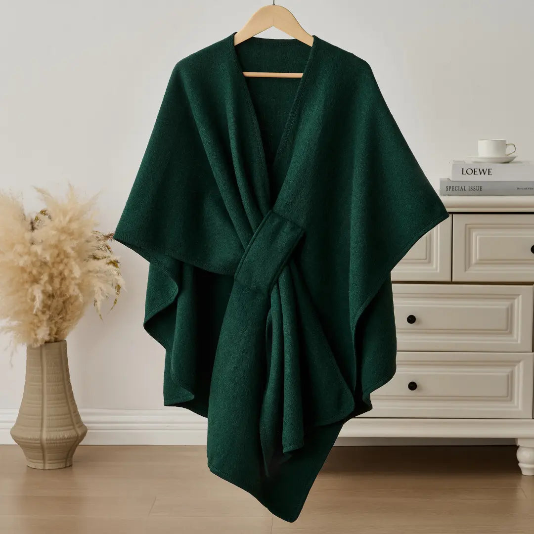 Zeyria Refined Fleece Drape Shawl