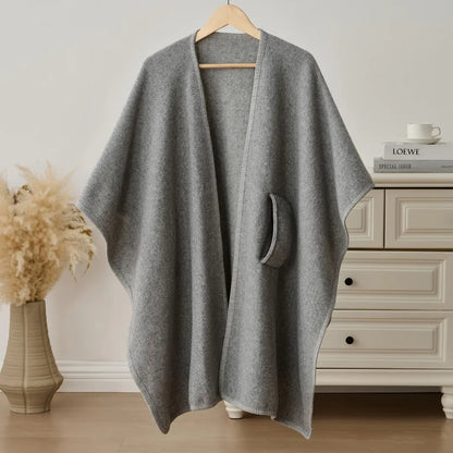 Zeyria Refined Fleece Drape Shawl