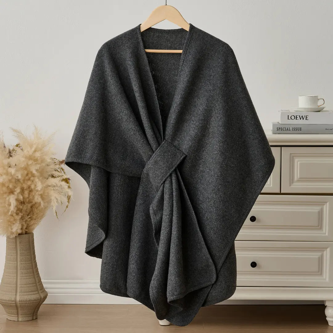 Zeyria Refined Fleece Drape Shawl