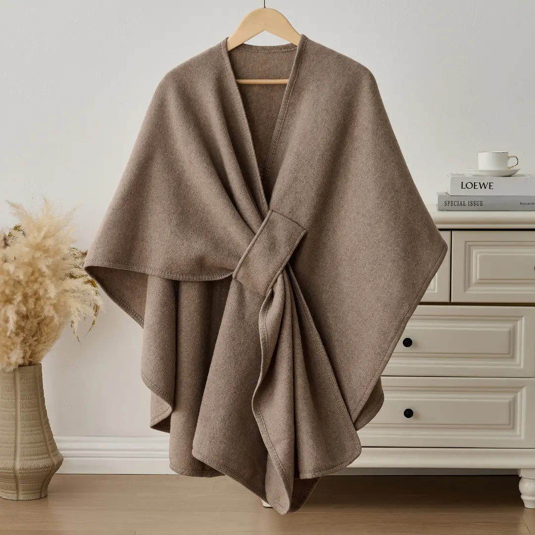 Zeyria Refined Fleece Drape Shawl