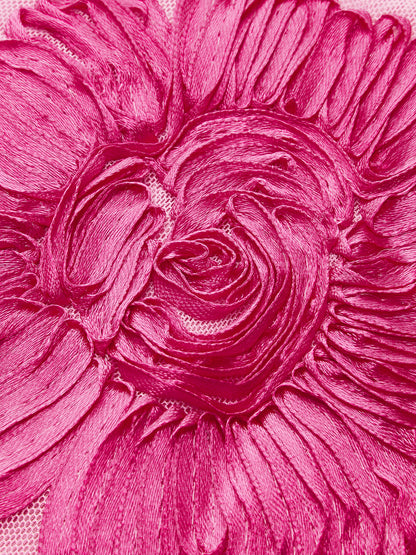 Romance Floral Sırt Dekolteli Elbise