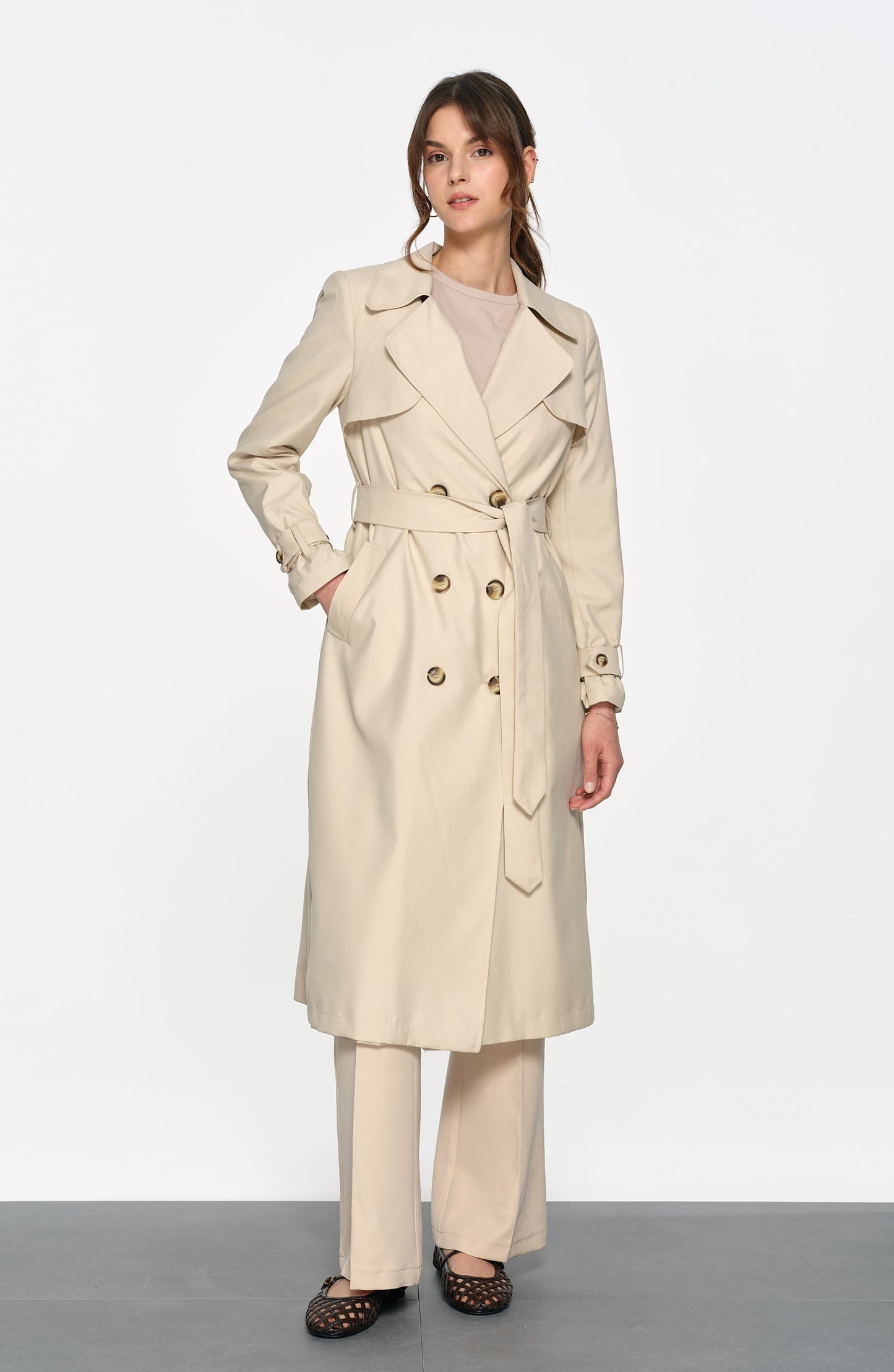 Rüzgarlıklı Trençkot Taş