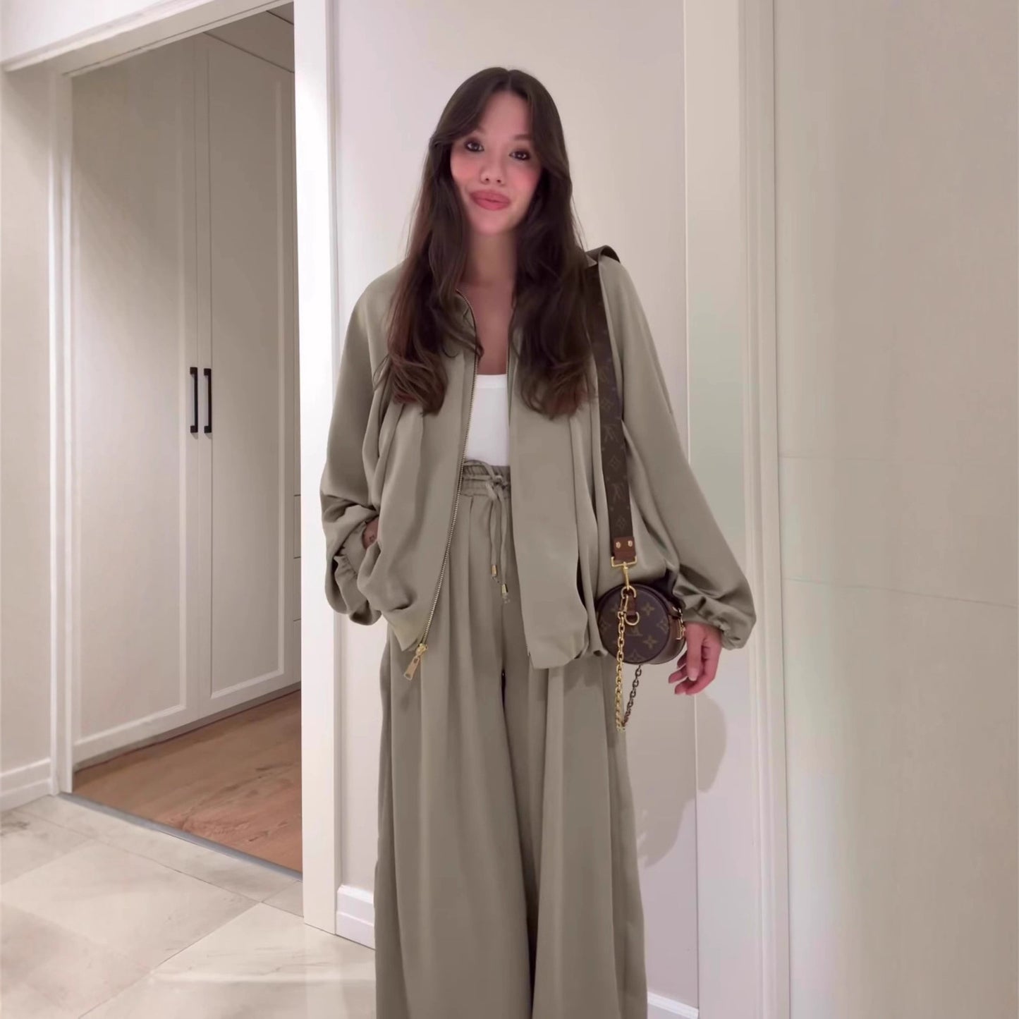 SoftFlow Saten Oversize İkili Takım