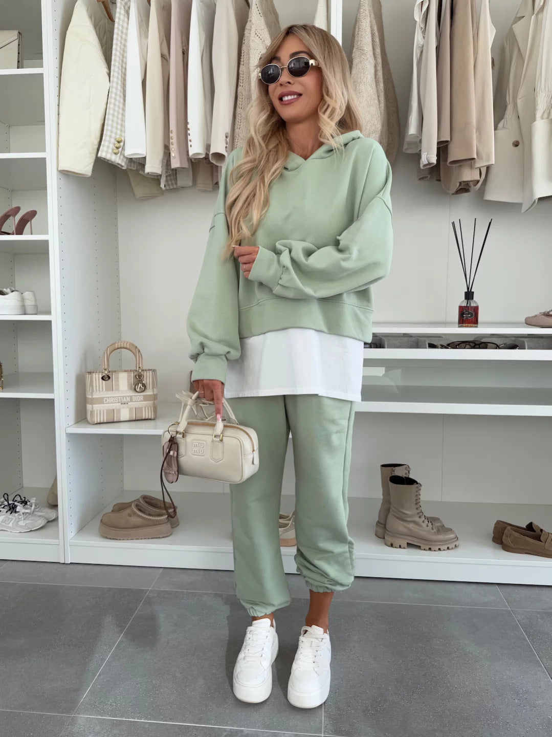 Sweatshirt Takım Oversize İki Parça