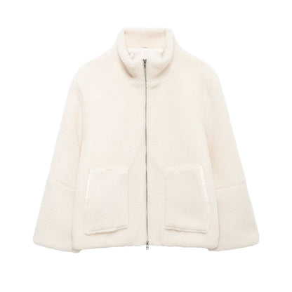 Teddy Dokulu Oversize Polar Ceket