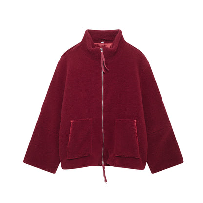 Teddy Dokulu Oversize Polar Ceket