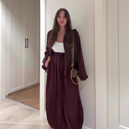 SoftFlow Saten Oversize İkili Takım