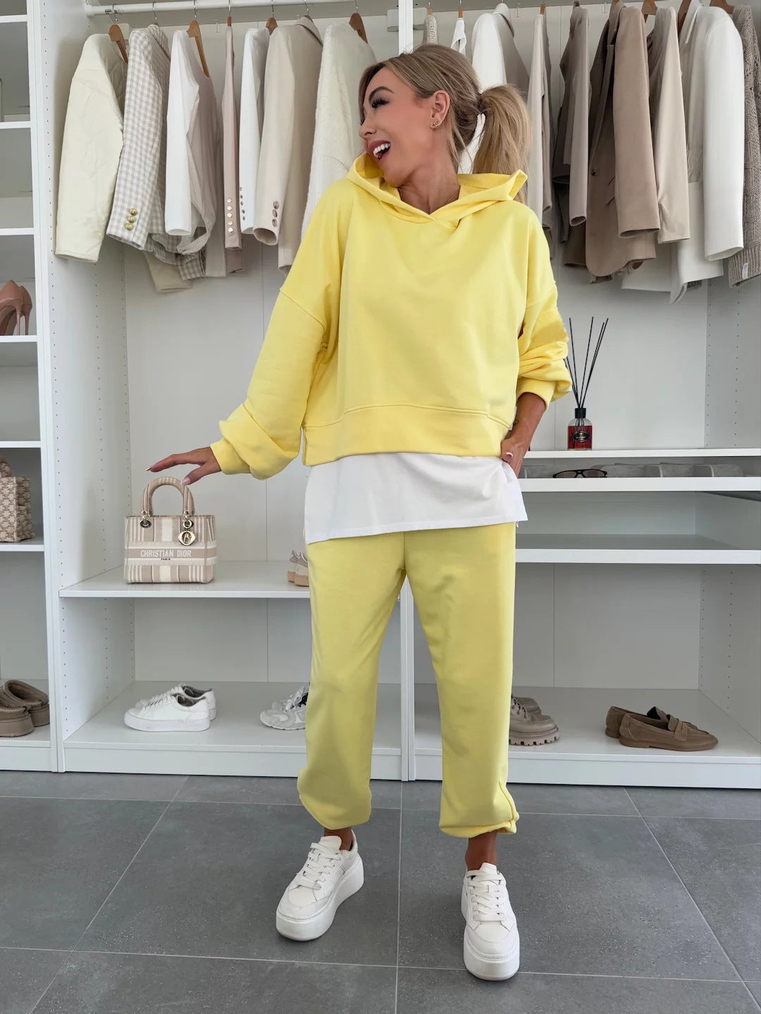 Sweatshirt Takım Oversize İki Parça