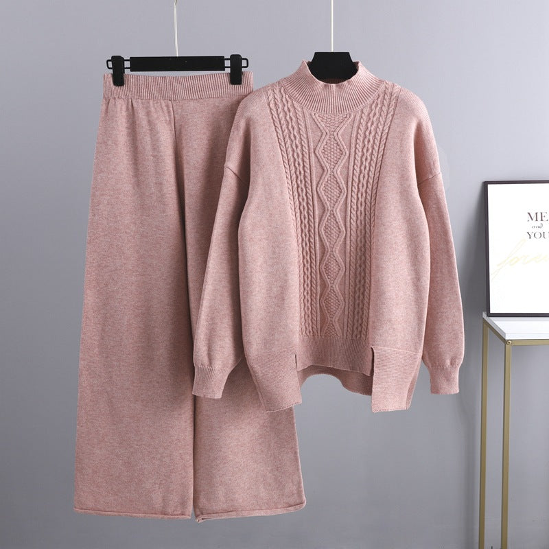 Angora Karışımlı Triko Takım