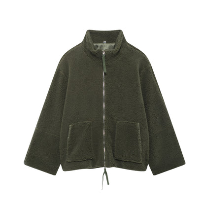 Teddy Dokulu Oversize Polar Ceket