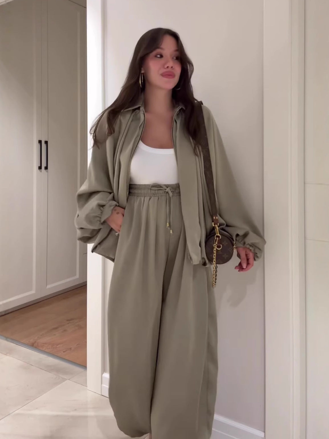 SoftFlow Saten Oversize İkili Takım