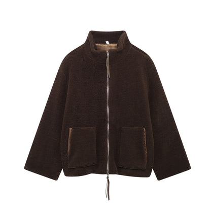 Teddy Dokulu Oversize Polar Ceket