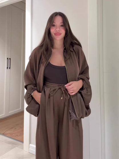 SoftFlow Saten Oversize İkili Takım