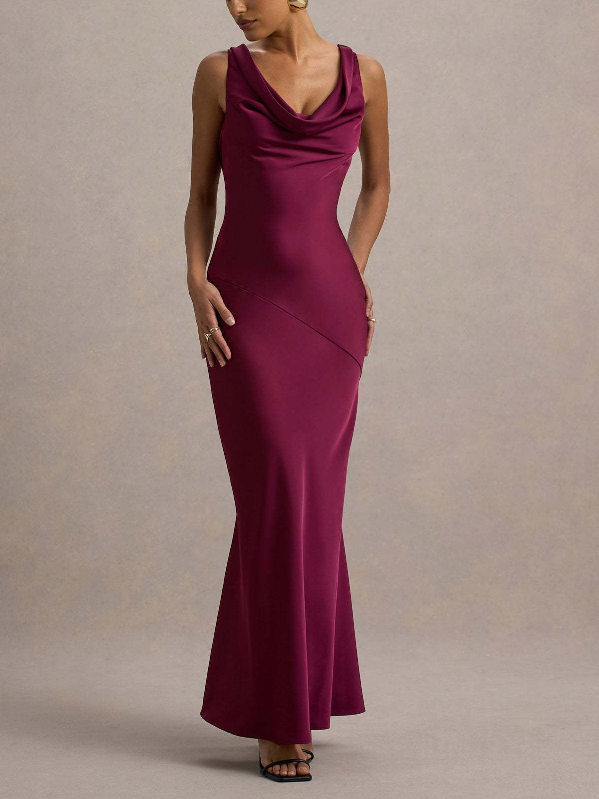 Luna Elegance Saten Elbise