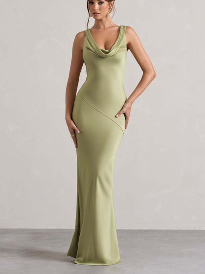 Luna Elegance Saten Elbise