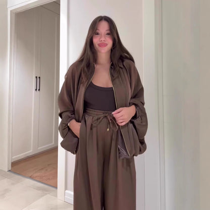 SoftFlow Saten Oversize İkili Takım