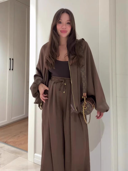 SoftFlow Saten Oversize İkili Takım