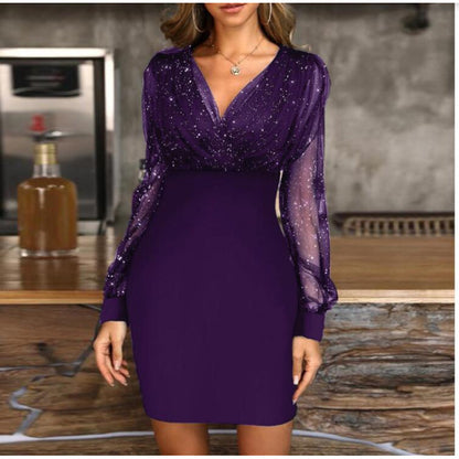 Zeyria-Sparkle Nights Mini Dress