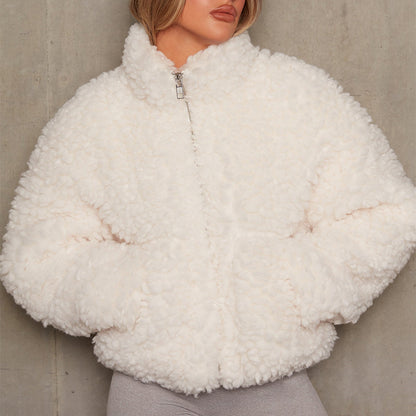 Peluş Fermuarlı Ceket