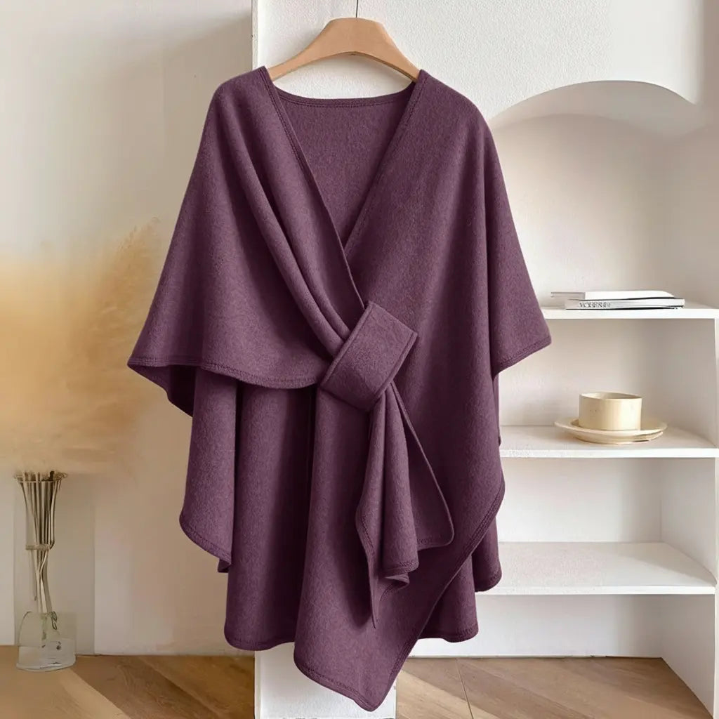 Zeyria Refined Fleece Drape Shawl