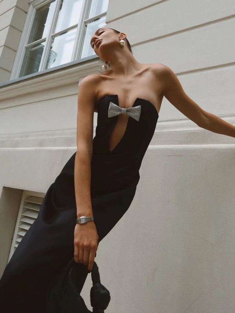 Kinslee | Rafine Siyah Elbise