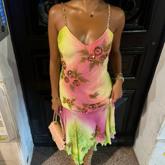 Printed Bloomy Elbise