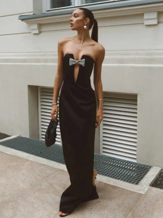 Kinslee | Rafine Siyah Elbise