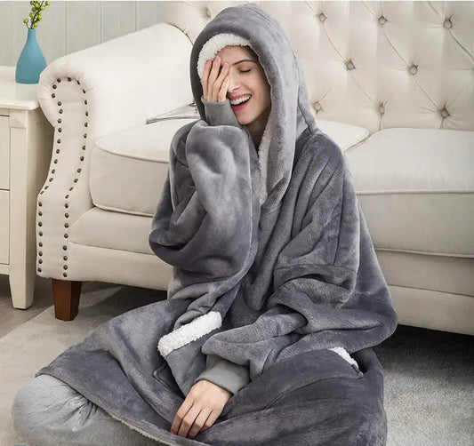Kapüşonlu Battaniye Hoodie Yetişkin