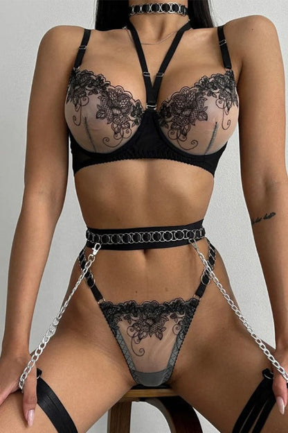 Zeyria - Five-piece high lingerie set