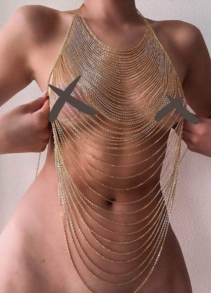 Zeyria- Gold body chain - AGATHA